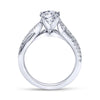 Gabriel & Co. 14k White Gold Contemporary Twisted Engagement Ring