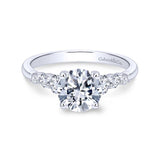 Gabriel & Co. 14k White Gold Contemporary Straight Engagement Ring