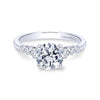 Gabriel & Co. 14k White Gold Contemporary Straight Engagement Ring