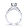 Gabriel & Co. 14k White Gold Contemporary Straight Engagement Ring