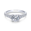 Gabriel & Co. 14k White Gold Contemporary Straight Engagement Ring