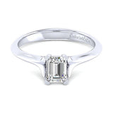 Gabriel & Co 14K White Gold Contemporary Solitaire Diamond Engagement Ring