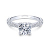 Gabriel & Co. 14k White Gold Contemporary Straight Engagement Ring