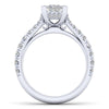 Gabriel & Co. 14k White Gold Contemporary Straight Engagement Ring