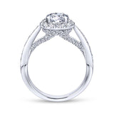 Gabriel & Co. 14k White Gold Entwined Halo Engagement Ring