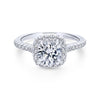 Gabriel & Co. 14k White Gold Entwined Halo Engagement Ring