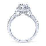 Gabriel & Co. 14k White Gold Entwined Halo Engagement Ring