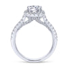 Gabriel & Co. 14k White Gold Entwined Halo Engagement Ring