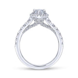 Gabriel & Co. 14k White Gold Entwined Halo Engagement Ring