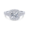 Gabriel & Co. 14k White Gold Entwined Halo Engagement Ring