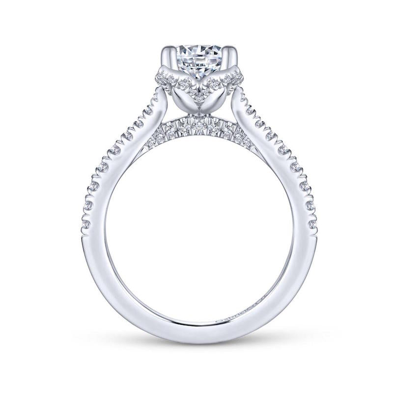 Gabriel & Co. 14k White Gold Contemporary Straight Engagement Ring