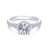 Gabriel & Co. 14k White Gold Infinity Straight Engagement Ring