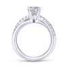 Gabriel & Co. 14k White Gold Contemporary Twisted Engagement Ring