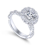 Gabriel & Co. 14k White Gold Embrace Double Halo Engagement Ring