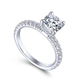 Gabriel & Co. 14k White Gold Contemporary Straight Engagement Ring