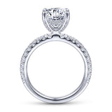 Gabriel & Co. 14k White Gold Contemporary Straight Engagement Ring