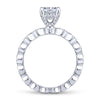 Gabriel & Co. 14k White Gold Victorian Straight Engagement Ring