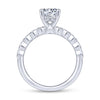 Gabriel & Co. 14k White Gold Victorian Straight Engagement Ring