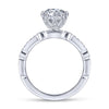 Gabriel & Co. 14k White Gold Victorian Straight Engagement Ring