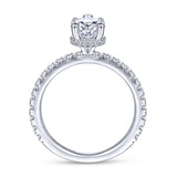 Gabriel & Co. 14k White Gold Contemporary Straight Engagement Ring