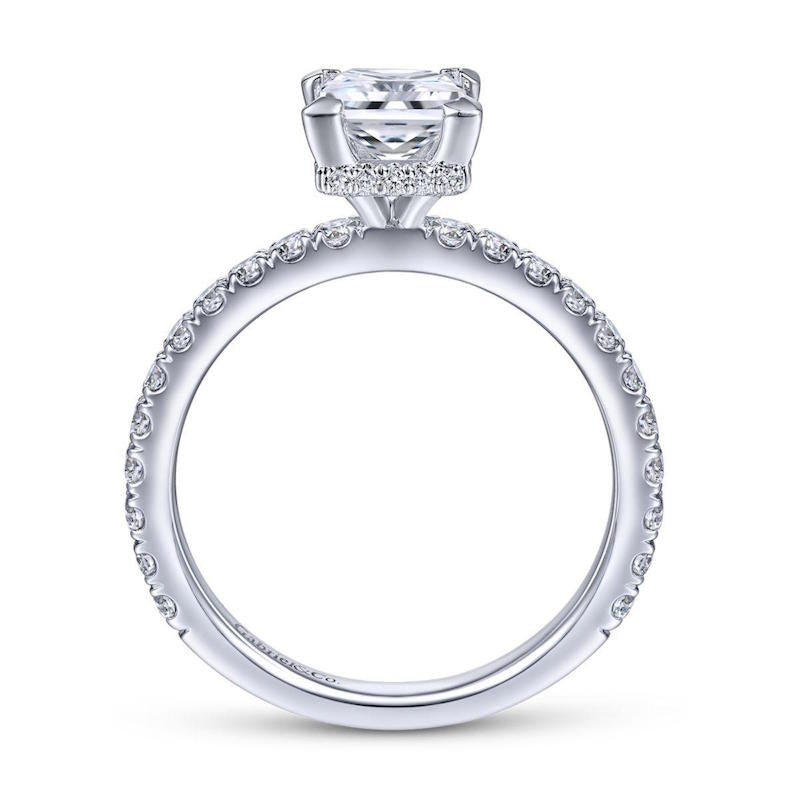 Gabriel & Co. 14k White Gold Contemporary Straight Engagement Ring