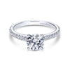 Gabriel & Co. 14k White Gold Contemporary Straight Engagement Ring