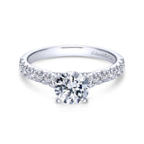 Gabriel & Co. 14k White Gold Contemporary Straight Engagement Ring