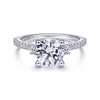 Gabriel & Co. 14k White Gold Contemporary 3 Stone Engagement Ring