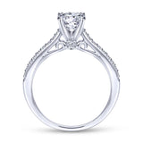 Gabriel & Co. 14k White Gold Contemporary Straight Engagement Ring