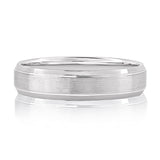 A. Jaffe Platinum Men's Wedding Band with a Polished Finish