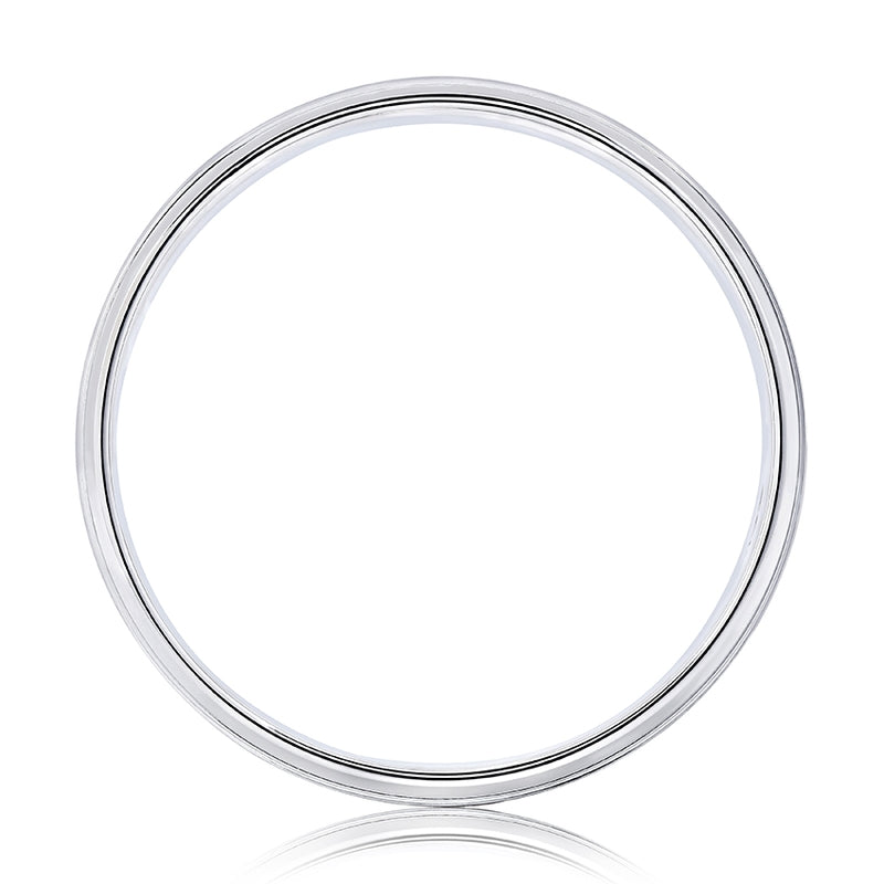 A. Jaffe Platinum Men's Wedding Band with a Polished Finish