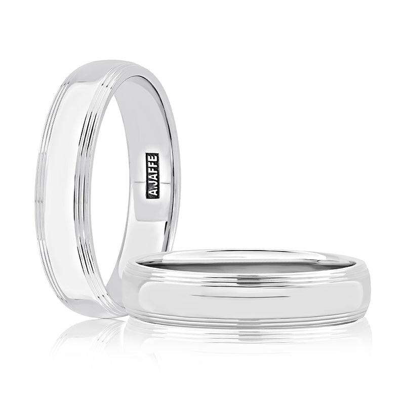 A. Jaffe Platinum Men's Wedding Band