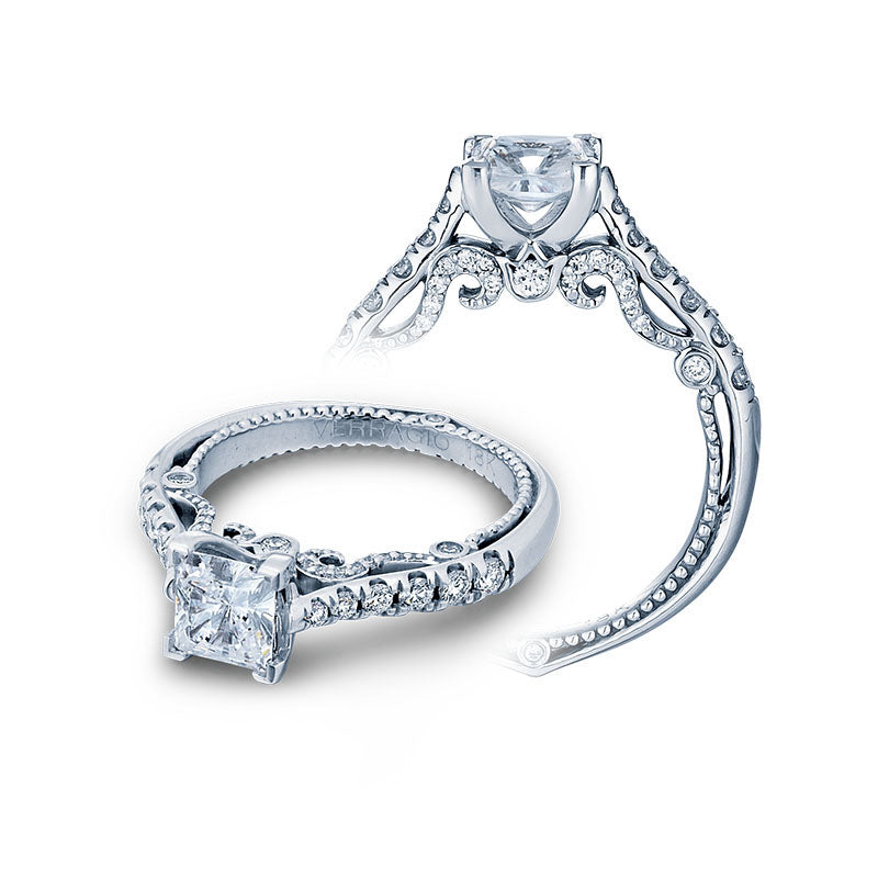 Verragio 14k White Gold Insignia Straight Engagement Ring
