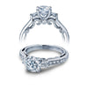 Verragio 14k White Gold Insignia 3 Stone Engagement Ring