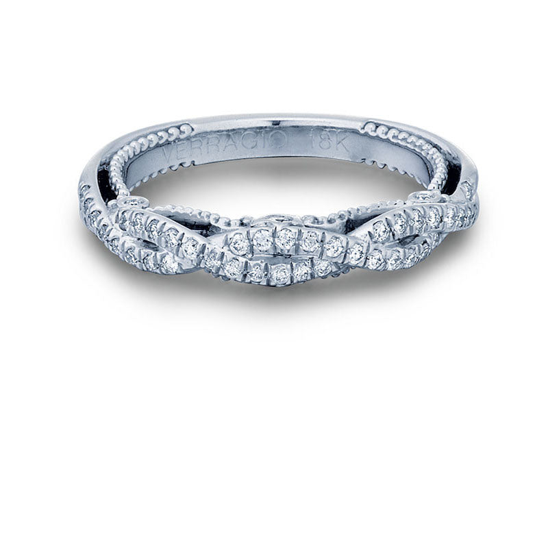 Verragio 14k White Gold Insignia Diamond Wedding Band