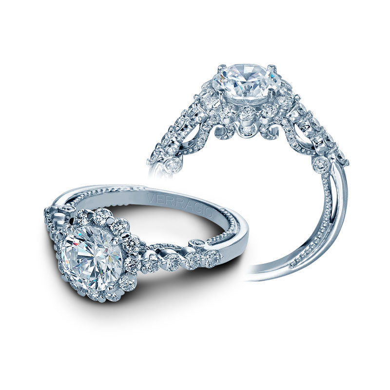 Verragio 14k White Gold Insignia Halo Engagement Ring