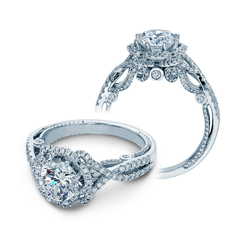 Verragio 14k White Gold Insignia Halo Engagement Ring