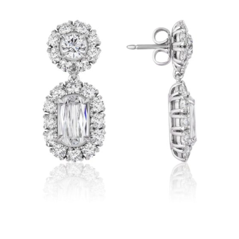 Christopher Designs L'Amour Crisscut Diamond Earrings
