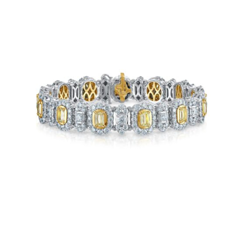 Christopher Designs L'Amour Crisscut Yellow Diamond Bracelet