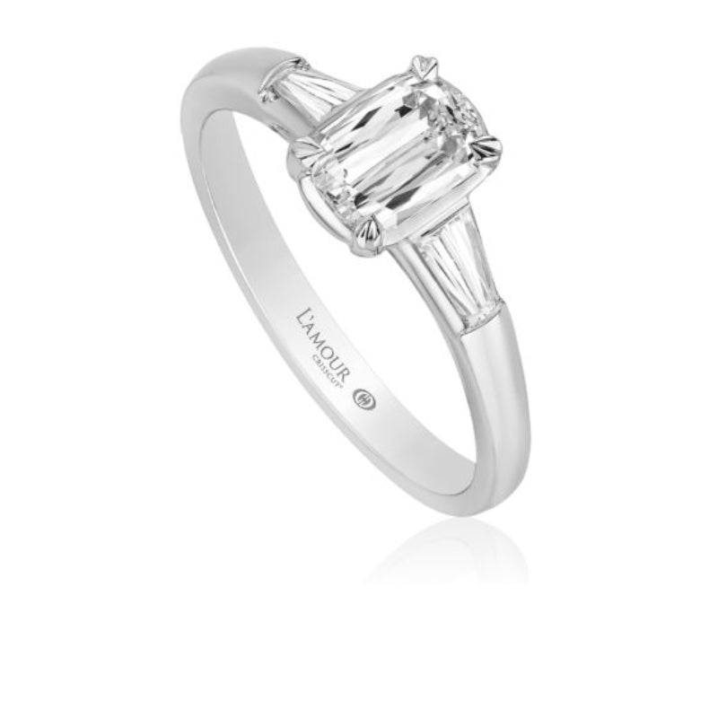 Christopher Designs L'Amour Crisscut Diamond Engagement Ring