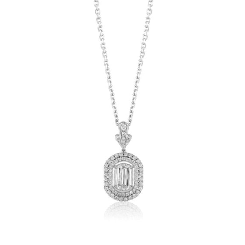 Christopher Designs L'Amour Crisscut® Diamond Pendant Necklace