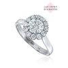 Christopher Designs NEON Crisscut Round Lab Grown Diamond, Halo Engagement Ring