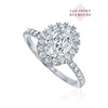 Christopher Designs NEON Crisscut Oval Lab Grown Diamond, Halo Engagement Ring