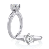 A. Jaffe Classic 6 Prong Solitaire Engagement Ring