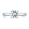 A. Jaffe Cross-Over Four-Prong Solitaire Diamond Engagement Ring