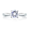 A. Jaffe Round Center Diamond Engagement Ring