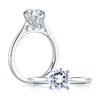 A. Jaffe Round Center Diamond Engagement Ring