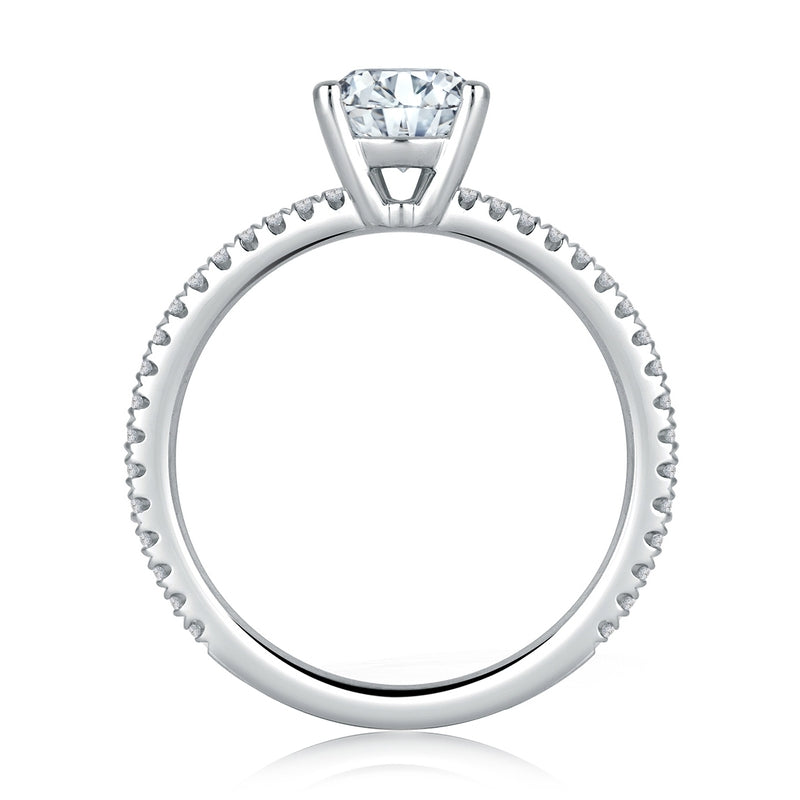 A. Jaffe Classic Micro Pave Engagement Ring