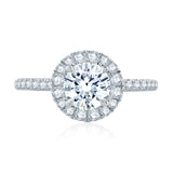 A. Jaffe Timeless Classic Round Cut Diamond Engagement Ring