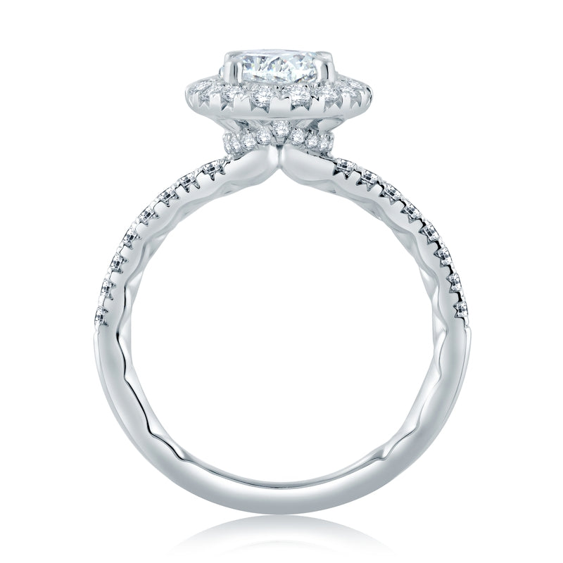 A. Jaffe Timeless Classic Round Cut Diamond Engagement Ring